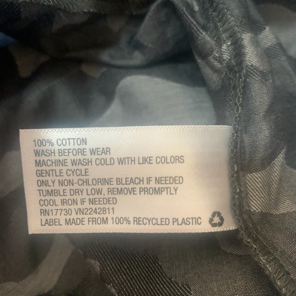 NWT ART CLASS BOYS BUTTON DOWN GRAY CAMO CAMOUFLAGE SHORT SLEEVE SHIRT XL - Picture 8 of 8